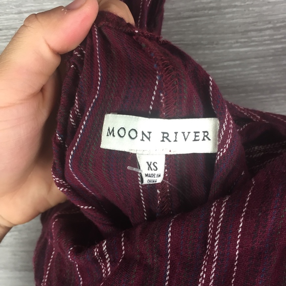 Moon River Stripe Print Back Tie Jumpsuit - Picture 8 of 8